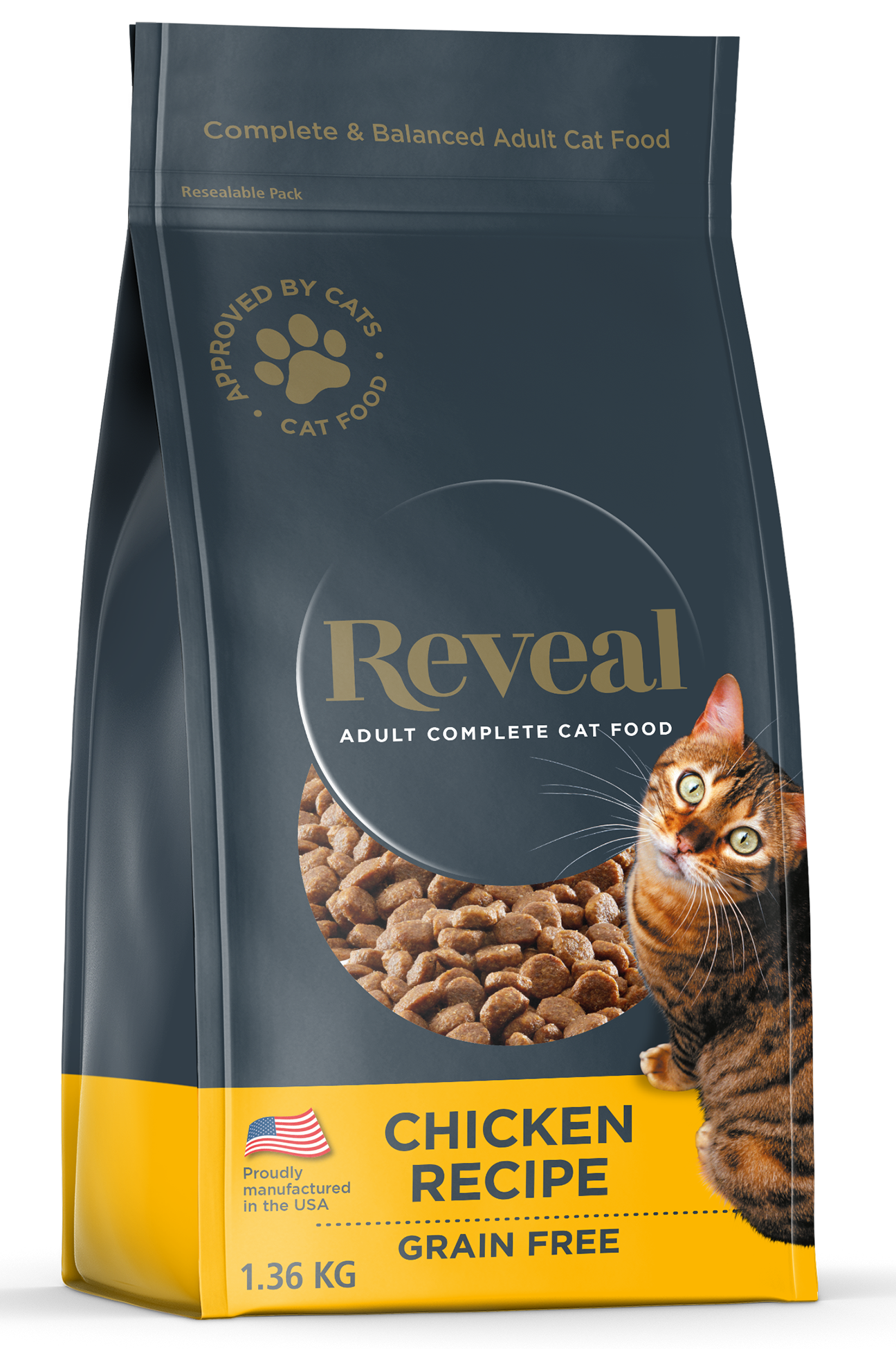Reveal food for cat